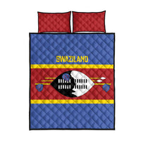 Swaziland Quilt Bed Set Siyinqaba Eswatini Flag Style - Wonder Print Shop