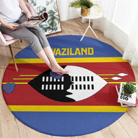 Swaziland Round Carpet Siyinqaba Eswatini Flag Style - Wonder Print Shop