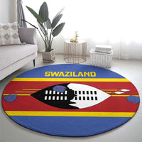 Swaziland Round Carpet Siyinqaba Eswatini Flag Style - Wonder Print Shop