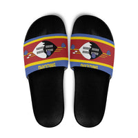 Swaziland Slide Sandals Siyinqaba Eswatini Flag Style - Wonder Print Shop