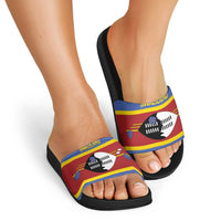 Swaziland Slide Sandals Siyinqaba Eswatini Flag Style - Wonder Print Shop