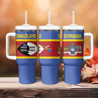 Swaziland Tumbler With Handle Siyinqaba Eswatini Flag Style - Wonder Print Shop