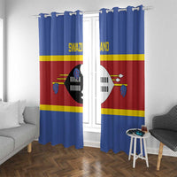 Swaziland Window Curtain Siyinqaba Eswatini Flag Style - Wonder Print Shop