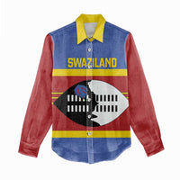 Swaziland Women Casual Shirt Siyinqaba Eswatini Flag Style - Wonder Print Shop