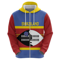Swaziland Zip Hoodie Siyinqaba Eswatini Flag Style - Wonder Print Shop