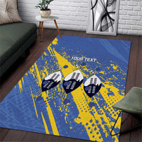 Eswatini Football Custom Area Rug Sihlangu Semnikati Blue - Wonder Print Shop