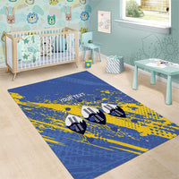 Eswatini Football Custom Area Rug Sihlangu Semnikati Blue - Wonder Print Shop