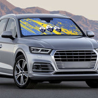 Eswatini Football Custom Auto Sun Shade Sihlangu Semnikati Blue - Wonder Print Shop