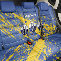 Eswatini Football Custom Back Car Seat Cover Sihlangu Semnikati Blue - Wonder Print Shop
