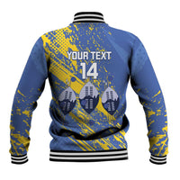 Eswatini Football Custom Baseball Jacket Sihlangu Semnikati Blue - Wonder Print Shop