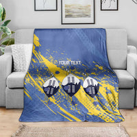 Eswatini Football Custom Blanket Sihlangu Semnikati Blue - Wonder Print Shop