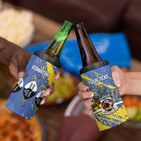 Eswatini Football Custom 4 in 1 Can Cooler Tumbler Sihlangu Semnikati Blue - Wonder Print Shop