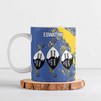 Eswatini Football Custom Ceramic Mug Sihlangu Semnikati Blue - Wonder Print Shop