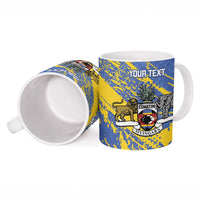 Eswatini Football Custom Ceramic Mug Sihlangu Semnikati Blue - Wonder Print Shop