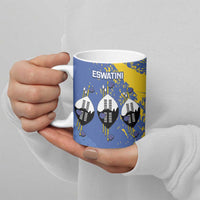 Eswatini Football Custom Ceramic Mug Sihlangu Semnikati Blue - Wonder Print Shop