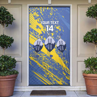 Eswatini Football Custom Door Cover Sihlangu Semnikati Blue - Wonder Print Shop