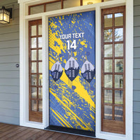 Eswatini Football Custom Door Cover Sihlangu Semnikati Blue - Wonder Print Shop