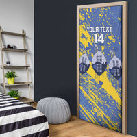 Eswatini Football Custom Door Cover Sihlangu Semnikati Blue - Wonder Print Shop