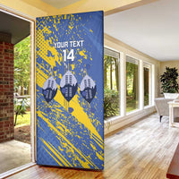 Eswatini Football Custom Door Cover Sihlangu Semnikati Blue - Wonder Print Shop