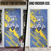 Eswatini Football Custom Door Cover Sihlangu Semnikati Blue - Wonder Print Shop