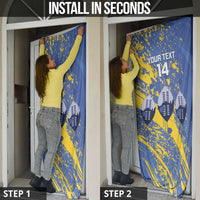 Eswatini Football Custom Door Cover Sihlangu Semnikati Blue - Wonder Print Shop