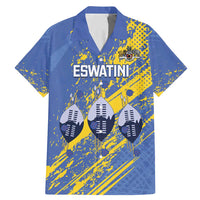 Eswatini Football Custom Family Matching Mermaid Dress and Hawaiian Shirt Sihlangu Semnikati Blue - Wonder Print Shop