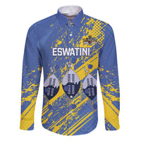 Eswatini Football Custom Family Matching Puletasi and Hawaiian Shirt Sihlangu Semnikati Blue - Wonder Print Shop