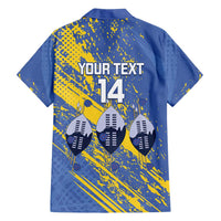 Eswatini Football Custom Family Matching Tank Maxi Dress and Hawaiian Shirt Sihlangu Semnikati Blue - Wonder Print Shop