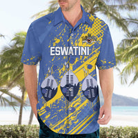 Eswatini Football Custom Hawaiian Shirt Sihlangu Semnikati Blue - Wonder Print Shop