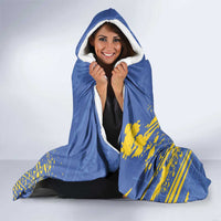 Eswatini Football Custom Hooded Blanket Sihlangu Semnikati Blue - Wonder Print Shop