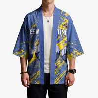 Eswatini Football Custom Kimono Sihlangu Semnikati Blue - Wonder Print Shop
