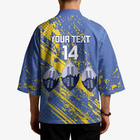 Eswatini Football Custom Kimono Sihlangu Semnikati Blue - Wonder Print Shop