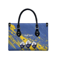 Eswatini Football Custom Leather Bag Sihlangu Semnikati Blue - Wonder Print Shop