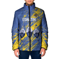Eswatini Football Custom Padded Jacket Sihlangu Semnikati Blue - Wonder Print Shop