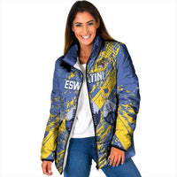 Eswatini Football Custom Padded Jacket Sihlangu Semnikati Blue - Wonder Print Shop