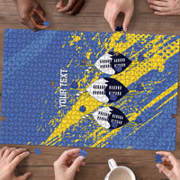 Eswatini Football Custom Puzzle Sihlangu Semnikati Blue - Wonder Print Shop