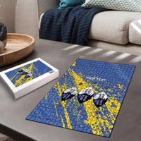 Eswatini Football Custom Puzzle Sihlangu Semnikati Blue - Wonder Print Shop