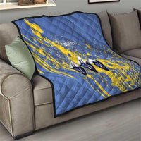 Eswatini Football Custom Quilt Sihlangu Semnikati Blue - Wonder Print Shop