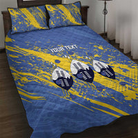 Eswatini Football Custom Quilt Bed Set Sihlangu Semnikati Blue - Wonder Print Shop