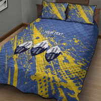 Eswatini Football Custom Quilt Bed Set Sihlangu Semnikati Blue - Wonder Print Shop