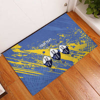 Eswatini Football Custom Rubber Doormat Sihlangu Semnikati Blue - Wonder Print Shop
