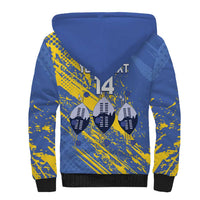 Eswatini Football Custom Sherpa Hoodie Sihlangu Semnikati Blue - Wonder Print Shop