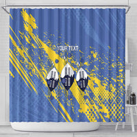 Eswatini Football Custom Shower Curtain Sihlangu Semnikati Blue - Wonder Print Shop