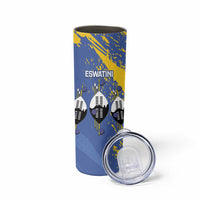 Eswatini Football Custom Skinny Tumbler Sihlangu Semnikati Blue - Wonder Print Shop