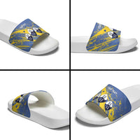 Eswatini Football Custom Slide Sandals Sihlangu Semnikati Blue - Wonder Print Shop