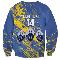 Eswatini Football Custom Sweatshirt Sihlangu Semnikati Blue - Wonder Print Shop