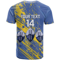 Eswatini Football Custom T Shirt Sihlangu Semnikati Blue - Wonder Print Shop