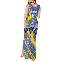 Eswatini Football Custom Tank Maxi Dress Sihlangu Semnikati Blue - Wonder Print Shop