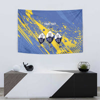 Eswatini Football Custom Tapestry Sihlangu Semnikati Blue - Wonder Print Shop