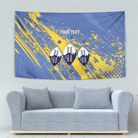 Eswatini Football Custom Tapestry Sihlangu Semnikati Blue - Wonder Print Shop